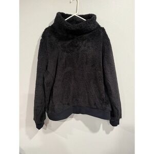 Lukka Lux Sherpa  Women 3XL Black Long Sleeve Ribbed Hem & Cuff Turtleneck